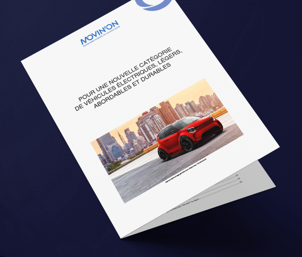 Appel à l'Europe pour la création d'une nouvelle catégorie de véhicules électriques, légers, abordables et durables